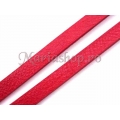 Snur lat piele eco rosu 10x2mm, 50cm